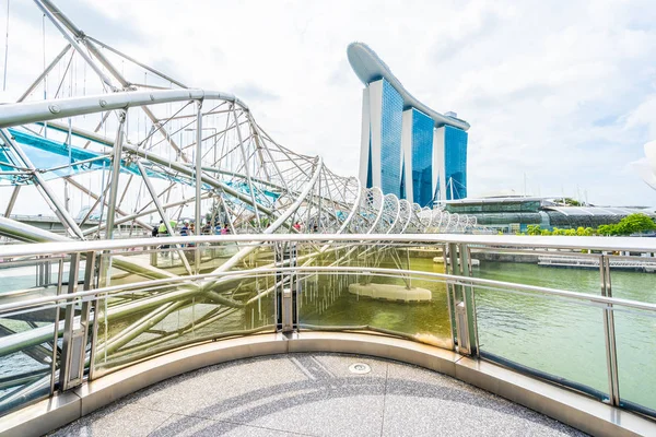 Singapura Janeiro 2019 Belo Arranha Céu Arquitetônico Torno Baía Marina — Fotografia de Stock