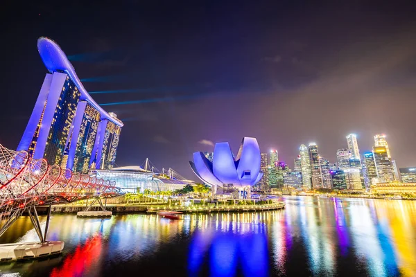 Gökdelen Marina Defne Singapur City Çevresinde Bina Güzel Mimari — Stok fotoğraf
