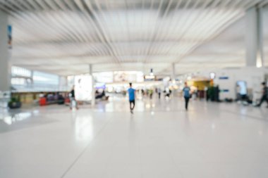 Soyut bulanıklık ve arka plan için Havaalanı terminal iç defocused