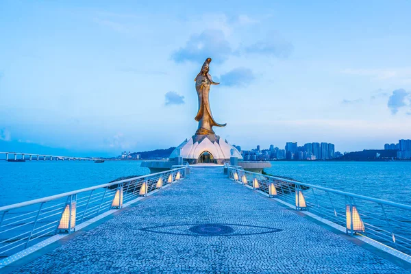Красиві Кун Iam Статуя Орієнтир Місті Макао — стокове фото
