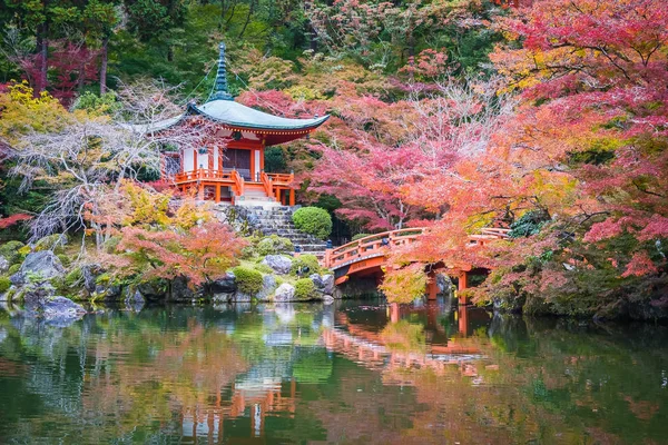 Beautiful Daigoji temple with colorful tree and leaf in autumn season Kyoto Japan