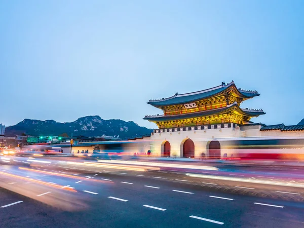 Gyeongbokgung Palace Landmark Dél Koreában Seoul Városának Gyönyörű Építészeti Épület — Stock Fotó