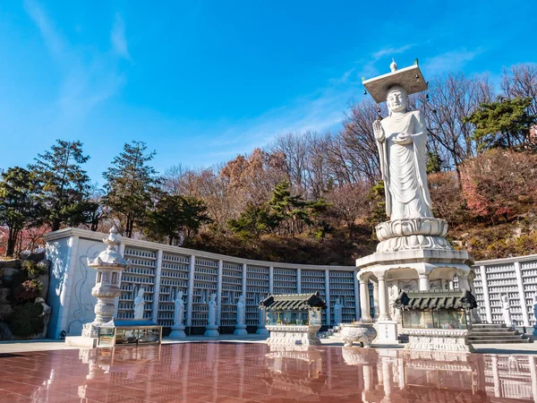 Krásný Buddhismus Socha Bongeunsa Temple City Soul Jižní Korea — Stock fotografie