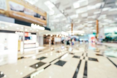 Soyut bulanıklık ve arka plan için changi Havaalanı terminal iç defocused