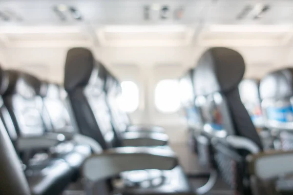 Αφηρημένη Θόλωσης Και Defocused Κάθισμα Στο Εσωτερικό Του Αεροπλάνου Για — Φωτογραφία Αρχείου