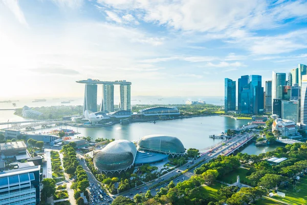 Prachtige Architectuur Bouwen Exterieur Stadsgezicht Skyline Van Stad Van Singapore — Stockfoto