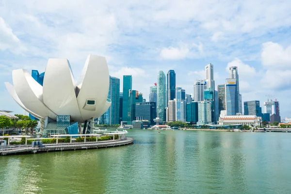 Singapur Jan 2019 Krásná Architektura Budova Mrakodrap Marina Bay Singapuru — Stock fotografie