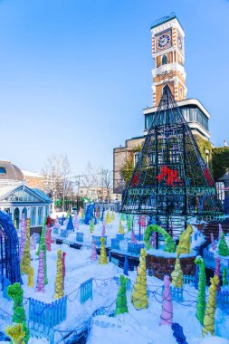 Sapporo Hokkaido, Japonya - 3 Şubat 2019 Shiroi koibito Çikolata Fabrikası landmark Sapporo şehir Hokkaido Japonya