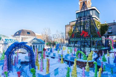 Sapporo Hokkaido, Japonya - 3 Şubat 2019 Shiroi koibito Çikolata Fabrikası landmark Sapporo şehir Hokkaido Japonya