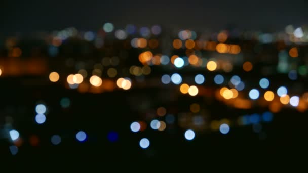 Des Images Floues Belles Lumières Ville Nuit — Video