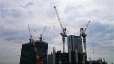 modern Asya şehrinde şantiye görüntüleri