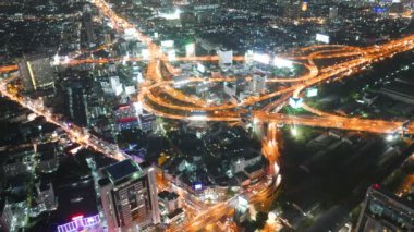 gece Bangkok şehrinin doğal görüntüleri