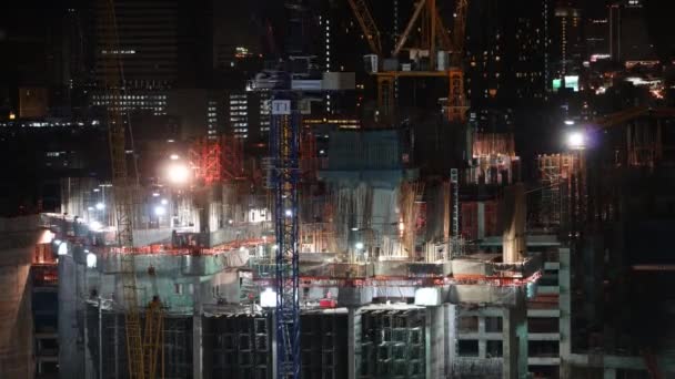 近代アジア都市の建設現場の映像 — ストック動画
