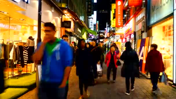 Timelapse Beelden Van Mensen Die Markt Lopen — Stockvideo