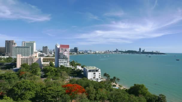 Escénicas Imágenes Lapso Tiempo Hermosa Ciudad Pattaya Tailandia — Vídeos de Stock