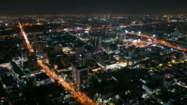 gece Bangkok şehrin in manzara zaman atlamalı görüntüleri