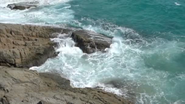 Rekaman Tenang Laut Bergelombang Yang Indah — Stok Video