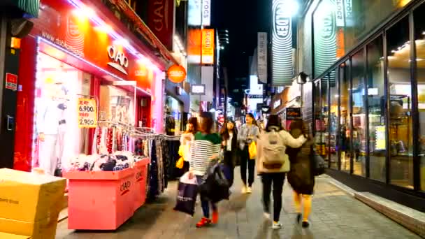 Timelapse Beelden Van Mensen Die Markt Lopen — Stockvideo