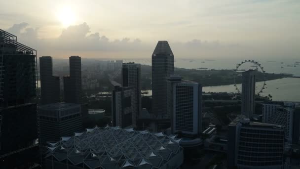 Escénicas Imágenes Lapso Tiempo Edificios Modernos Ciudad Singapur — Vídeos de Stock