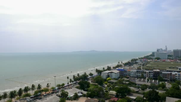 Güzel Pattaya Şehir Deniz Kıyısı Tayland Doğal Zaman Atlamalı Görüntüleri — Stok video