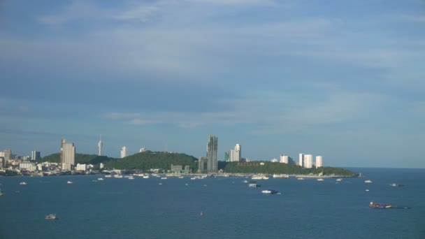 Riprese Panoramiche Time Lapse Della Bellissima Spiaggia Pattaya Thailandia — Video Stock