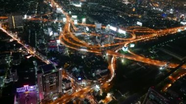 gece Bangkok şehrin in manzara zaman atlamalı görüntüleri