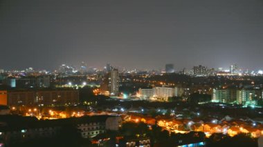 gece güzel Pattaya şehir manzara zaman atlamalı görüntüleri, Tayland