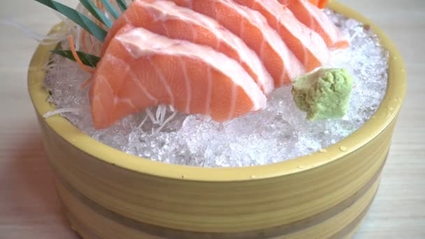 Close Beelden Van Heerlijke Sushi Tafel — Stockvideo