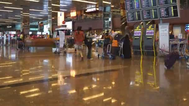 Imagens Lapso Tempo Pessoas Andando Terminal Aeroporto — Vídeo de Stock