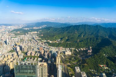 Tayvan Taipei şehir manzarası bina güzel mimari