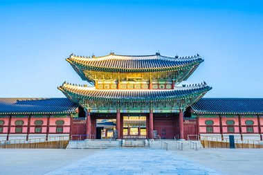 Gyeongbokgung Sarayı Seul Güney Kore'de bina güzel mimari
