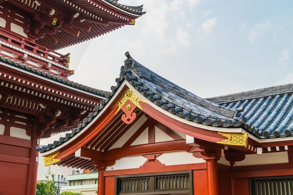 Красивая Архитектура Здания Сенсодзи Храм Является Известным Местом Посещения Районе — стоковое фото