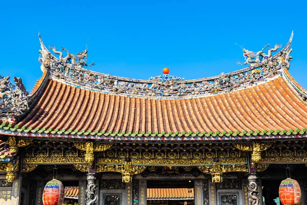 Schöne Architektur Gebäude Beliebter Ort Taipeh Stadt Ist Longshan Tempel — Stockfoto