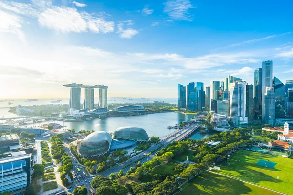 Prachtige Architectuur Bouwen Exterieur Stadsgezicht Skyline Van Stad Van Singapore — Stockfoto