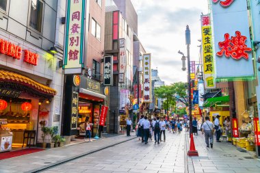 Yokohama Japonya 26 Temmuz 2018: China town bir popüler yerdir için zevk yokohama CITY Japonya Çin yemeği restoranda