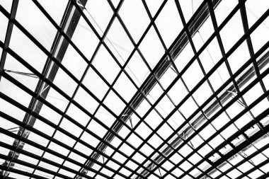 Arka cam pencere çatı mimari dış siyah ve beyaz renkli arka planı için