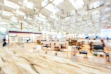 Soyut bulanıklık ve arka plan için changi Havaalanı terminal iç defocused