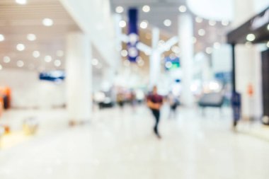 Soyut bulanıklık ve ufuk Havaalanı yolcu taşıma iç arka plan için için terminal