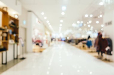 Arkaplan için mağaza içi soyut bulanıklık ve odaklanmış alışveriş merkezi