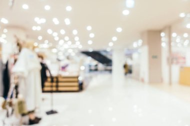 Arkaplan için mağaza içi soyut bulanıklık ve odaklanmış alışveriş merkezi