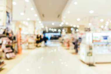 Arkaplan için mağaza içi soyut bulanıklık ve odaklanmış alışveriş merkezi