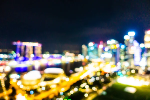 抽象的なぼかしし 美しい建築の背景にシンガポール市内の外観をデフォーカス — ストック写真
