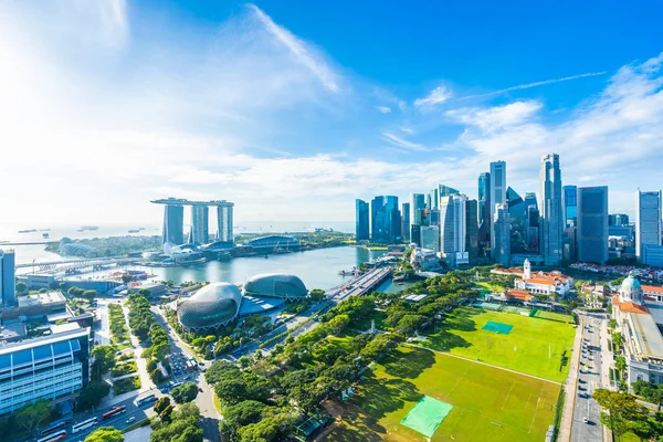 Prachtige Architectuur Bouwen Exterieur Stadsgezicht Skyline Van Stad Van Singapore — Stockfoto