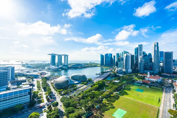 Prachtige Architectuur Bouwen Exterieur Stadsgezicht Skyline Van Stad Van Singapore — Stockfoto