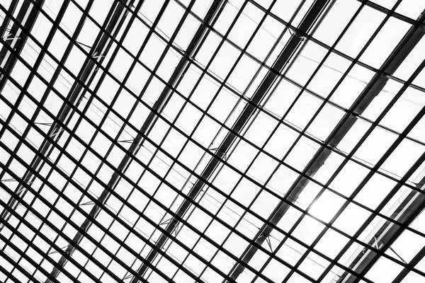 Abstrato Janela Vidro Telhado Arquitetura Exterior Para Fundo Cor Preto — Fotografia de Stock