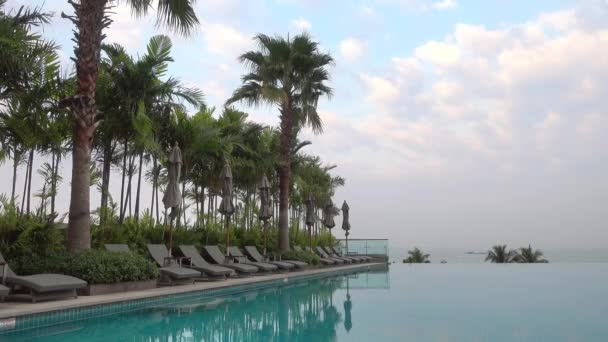 Szenische Aufnahmen Vom Schwimmbad Resort — Stockvideo