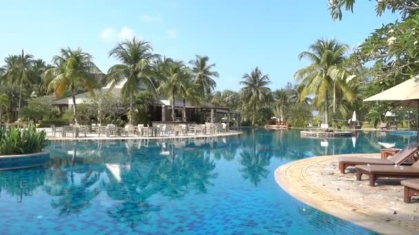 Imagens Cênicas Piscina Resort — Vídeo de Stock