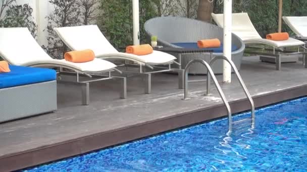 Imágenes Escénicas Piscina Complejo — Vídeos de Stock