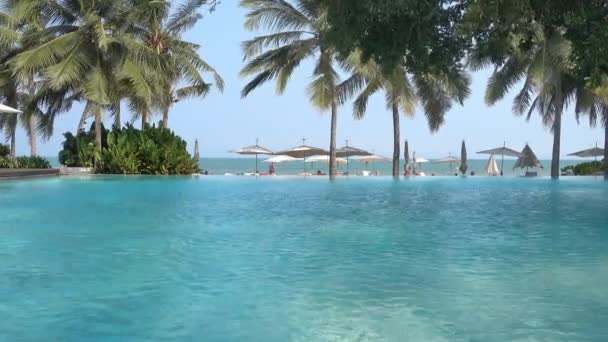 Imagens Cênicas Piscina Resort — Vídeo de Stock