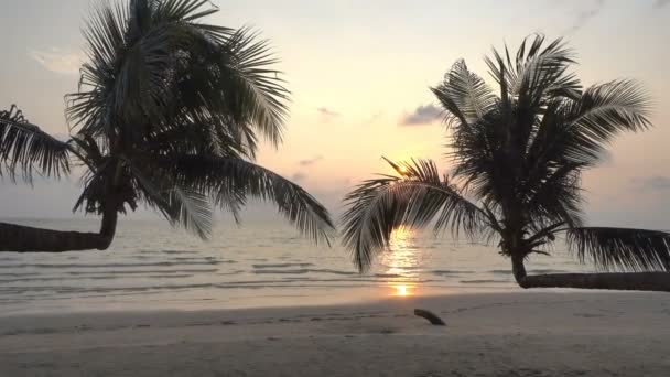 Images Tranquilles Belle Mer Ondulée Coucher Soleil — Video